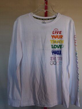Smiley World - LOVE YOUR TRUTH Pride Tee, Long Sleeve, super colorful - Small